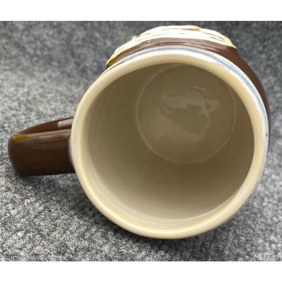 Cracker Barrel Coffee Mug Stoneware Pair of Horses Colt Cowboy Western Brown - Picture 5 of 7